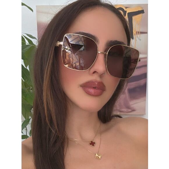 NEW Fendi FE40013U Mirror Logo Lens Gold Metal Sunglasses